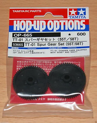 Tamiya 53665 TT01 Spur Gear Set (55T/58T)(TT01/TT01D/TT01E/TT01ES/TT01R) • $21.20