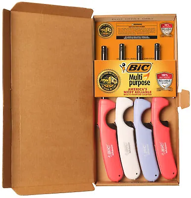 BIC Multi-purpose Candle Edition Lighter Assorted Colors 4-Pack • $13.99