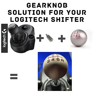 Gear Shifter Knob & Adaptor For Logitech G29 G920 G923 G27 Driving Force Shifter • £15.64