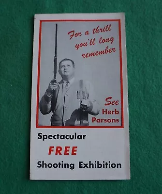 Vintage Winchester Herb Parsons Shooting Exhibition Brochure • $9.99