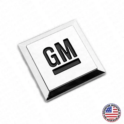 GM Logo Mark Of Excellence 1.25  Fender Door Nameplate Emblem Badge Chrome Black • $9.99