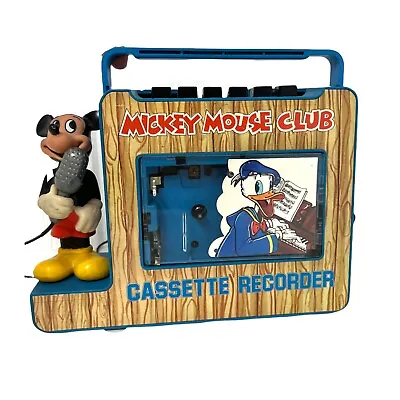 1960's Vintage Disney Mickey Mouse Club Cassette Recorder Made In Hong Kong • $65