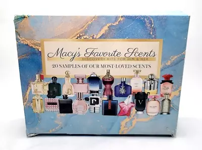 Macy's 20 Pc Favorite Scents Discovery Kit HIM & HER Sample Perfume Cologne 2022 • $39.93