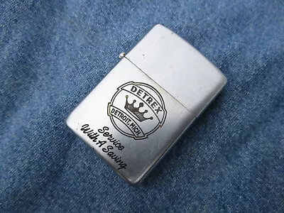 Vintage Zippo Lighter 1950s? Advertising Detrex Detroit Michigan • $41.59