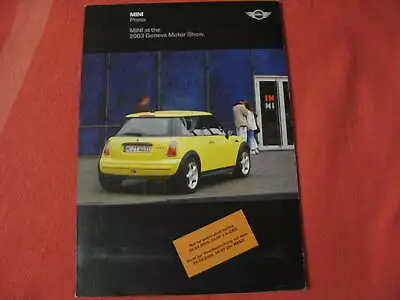 Mini 2003 Geneva Motor Show Press 7 Photo Car Prospekt Brochure  Catalog   • $9.99