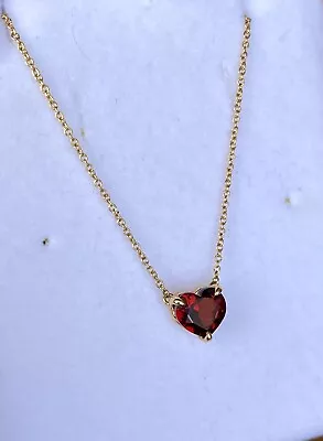 David Yurman 18k Gold Chatelaine Heart Pendant Garnet • $695