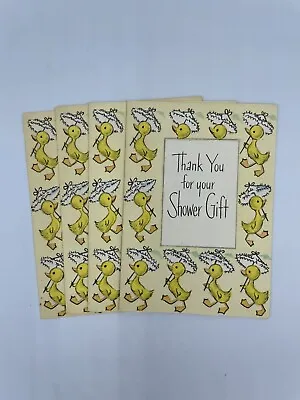 Vintage 1950s 1960s Thank You Shower Gift  Hallmark Scrapbook Ephemera Ducks 4 • $11.97