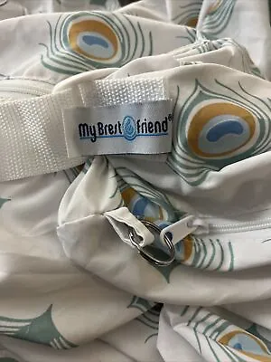 My Brest Friend Deluxe Twin & Plus Nursing Pillow Slipcover Sleeve Peacock Print • $19.99