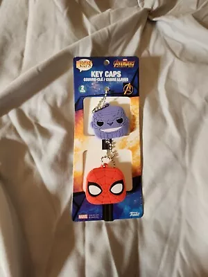 Funko Avengers Infinity War Thanos Spiderman Key Caps Marvel Collector Corps • $15