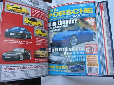 911 Porsche World Magazines In 2 Original Binders.... 20 Magazines In Total • £22