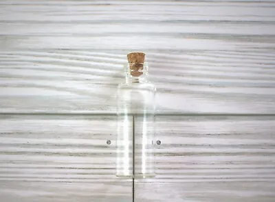 Set Of 3 Mini Glass Container Jar Vial 0.33 Fl Oz (10mL) Cork Top • $2.75