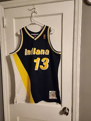 100% Authentic Mitchell & Ness 96-97 Indiana Pacers Mark Jackson Jersey Sz 48 XL • $230