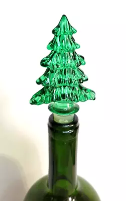 Mikasa Holiday Time Green Austrian Crystal Christmas Tree Wine Bottle Stopper • £13.73