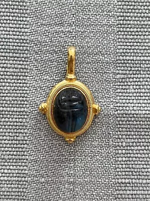 Elizabeth Locke Labradorite Scarab Pendant • $3950