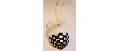 MacKenzie Childs Courtly Check Glass Acorn Ornament 2011 • $60