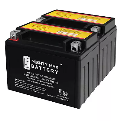 Mighty Max YTX9-BS Battery For Suzuki ATV LTZ400 250 QuadSport 03-10 - 2 Pack • $55.99