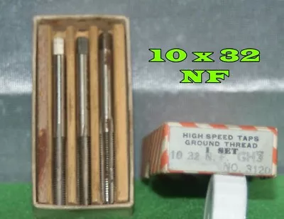 NOS 10x 32 NF SET Of 3 TAPS 4 FLUTES BAY CITY Or *CARD CUTTING TOOLS  Kqs • $12