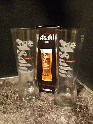 2 X Asahi  Half Pint New Beer Glasses  • £7.95