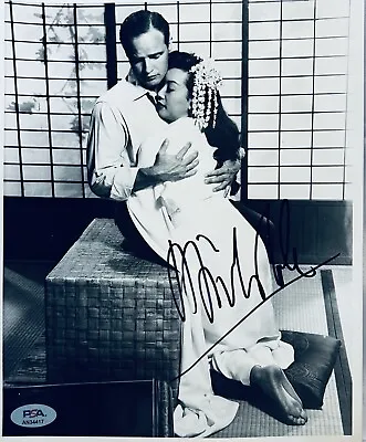 🎥 PSA DNA Miiko Taka Signed 8x10 Photo From 1957 Sayonara W/ Marlon Brando • $450