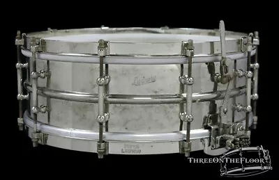 1920s-30s Ludwig 'Super Ludwig' Brass Vintage Snare Drum : 5 X 14 • $1149