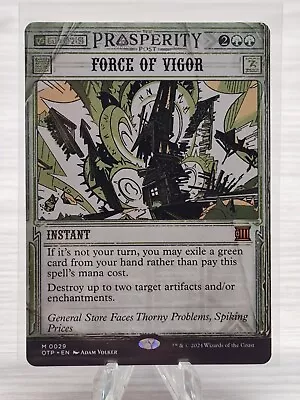 Force Of Vigor Showcase Magic MTG Outlaws Of Thunder Junction Pack Fresh NM/M • $9.95