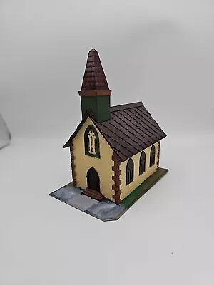 Hand Built Painted HO Model Railroad Train Building   - Church • $12.97