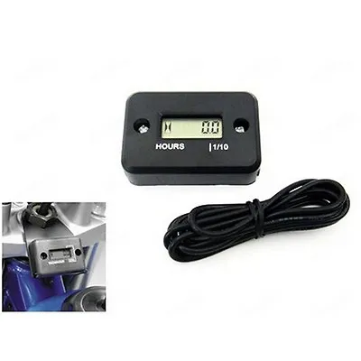 Waterproof Digital Hour Meter Gauge LCD Motorcycle For Four Stroke Gas Engine • $12.08