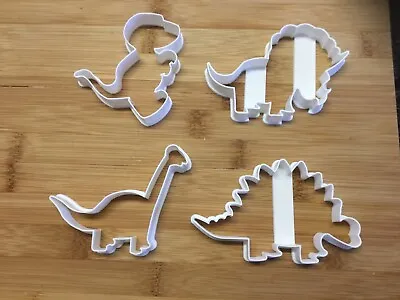 £7.99 • Buy Dinosaur Cookie Cutters  Set Of 4 Good For Pastry,,fondant,and Cake Making