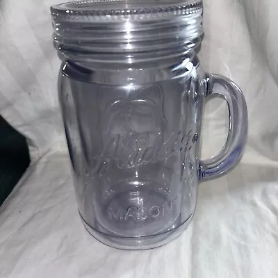 Aladdin 32oz Plastic Insulated Mason Jar Tumbler Mug Clear Lid -No Straw • $23