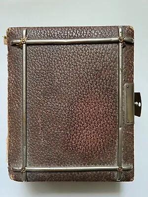 Antique Leather Photo Album With Clasp Includes Cabinet Card Photos And Tintypes • $250