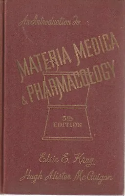 An Introduction To Materia Medica And Pharmacology 5TH Edition 1949 • $19.95