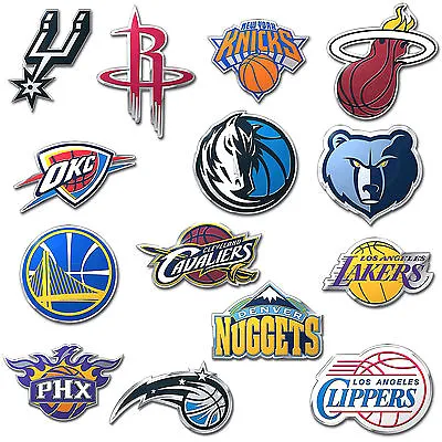 New NBA Pick Your Team Color Aluminum 3D Car Truck Auto Emblem Sticker Decal • $9.87