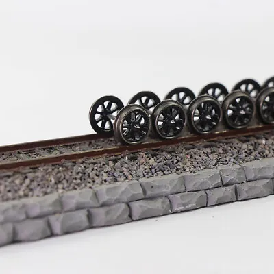 $12.99 • Buy 8pcs HO Scale 36'' Metal Spoked Wheels Model Trains 1:87 Railway Accessories