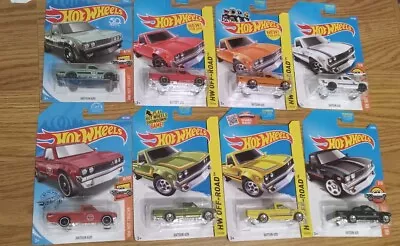 LOT OF 8 HOT WHEELS DATSUN 620 PICKUP TRUCK-Yellow Black Red K-MART • $45