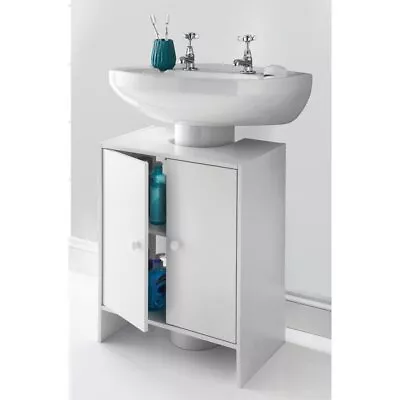 New Free Standing Undersink Unit Cabinet Bathroom Storage Under Sink With Shelf • £29.95