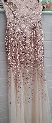 £35 • Buy Long Sequin Dress By Goddiva ,  Size 10      (ref 34)