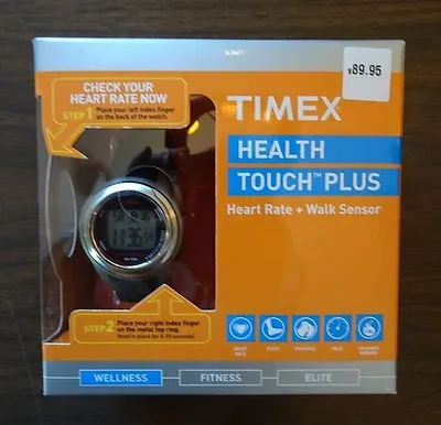 New TIMEX Health Touch Plus Heart Rate + Walk Sensor - Black/Silver • $29.99