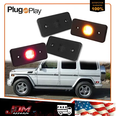 F&R LED Side Marker Lights Smoked For 02-14 Mercedes-Benz W463 G500 G550 G-Class • $34.99