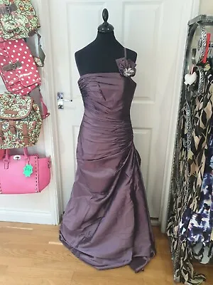 £40 • Buy JORA COLLECTION Dress Purple Long Length Occasion Wear Ball Gown Prom UK Size 14