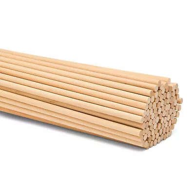 Wooden Dowel Rods 1/4 X 24 Inch Unfinished Sticks Crafts & DIY | Woodpeckers • $88.99