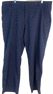 Adidas Golf Pants Mens 42x32 Grey Plaid Flex Quick Dry Golf • $21.75