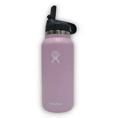 32oz Hydro Flask Water Bottle Wide Mouth Stainless Steel W/Straw Lid Rose Pink • $23.99