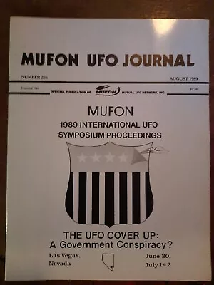 MUFON UFO Journal August 1989 Issue #256 Mutual Ufo Network  • $12