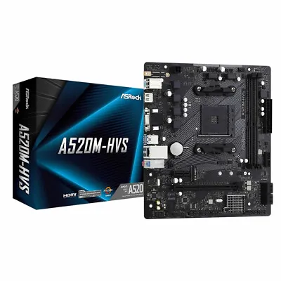 £80.66 • Buy ASRock A520M-HVS AMD Socket AM4 Micro ATX VGA/HDMI M.2 USB 3.2 Gen1 Motherboard