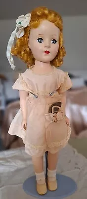 Vintage Hard Plastic Doll - 18 Inch Walker - Great Hair And Lashes  • $25