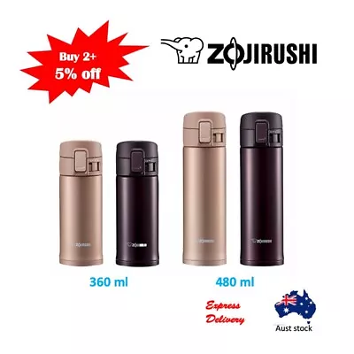 Zojirushi SM-KC36/48 Stainless Steel Vacuum Bottle 360/480 Ml • $53.95