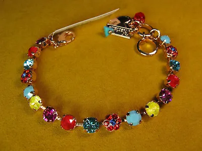 MARIANA BRACELET SWAROVSKI CRYSTALS MULTI COLOR TENNIS RED YELLOW Gift Mothers D • $150