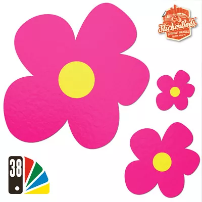 25 DAISY FLOWER STICKERS DECALS For Car | Wall | Home - 38 Colours (S10) • £4.95