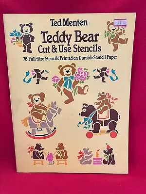 Teddy Bear Cut & Use Stencils By Ted Menten Vintage Softcover 1983 • $30