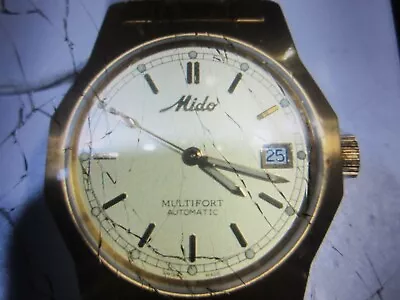Mido Multifort Men's Watch Automatic Gold Swiss M0054301106100 • $790